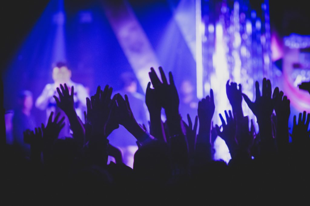 singer in a concert